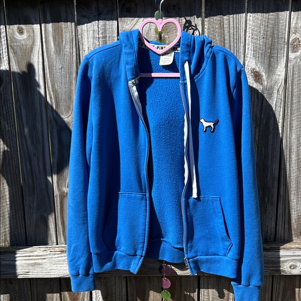 PINK Victoria's Secret Vibrant Blue hoodie